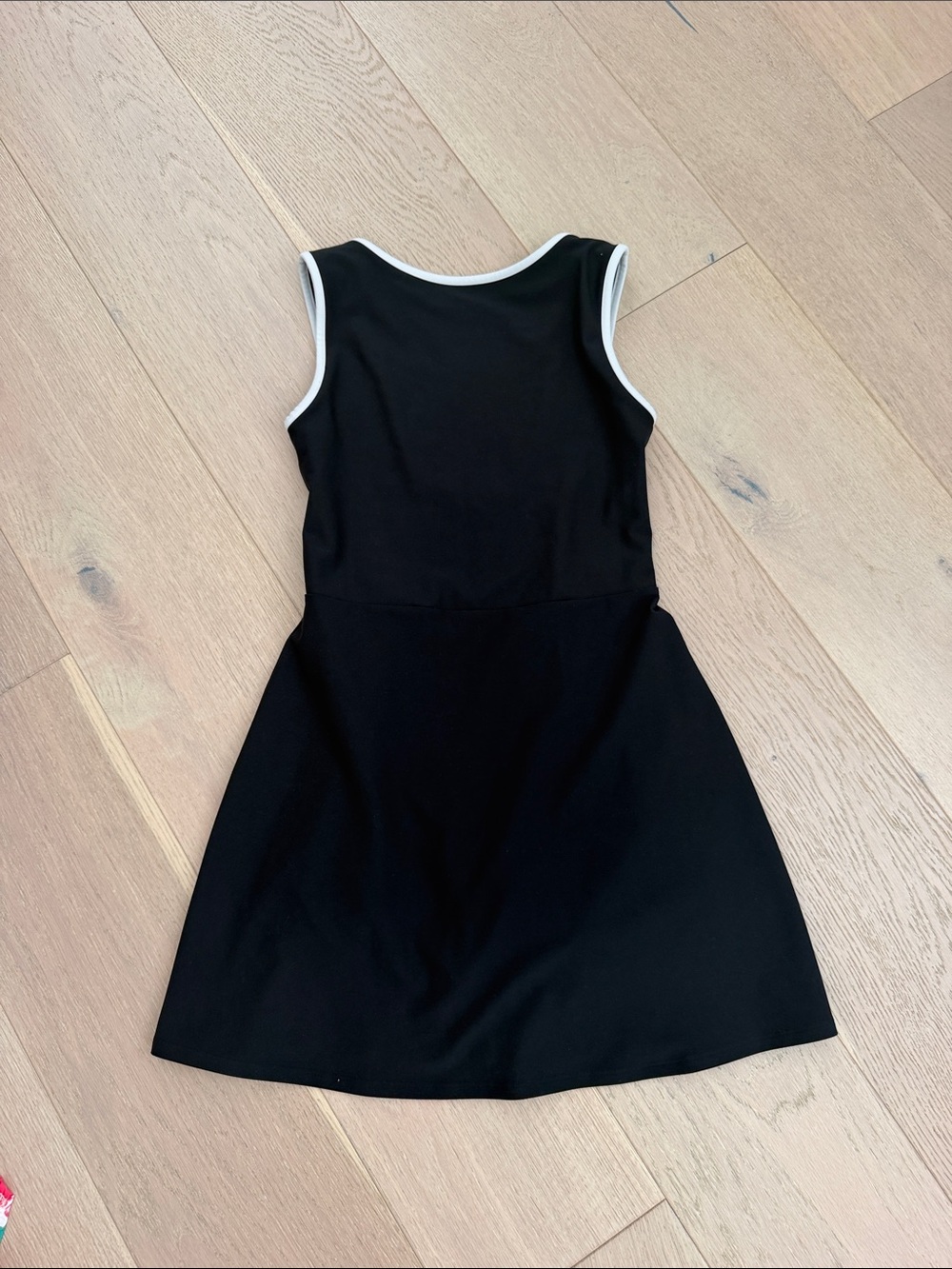 Abercrombie & Fitch Black Sleeveless Mini Dress with White Trim